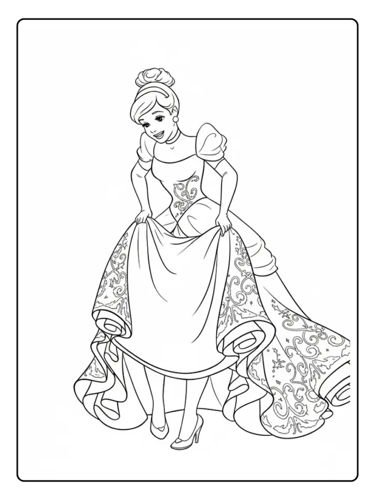 Cenerentola da Colorare (11)