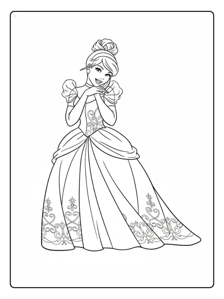 Cenerentola da Colorare (13)