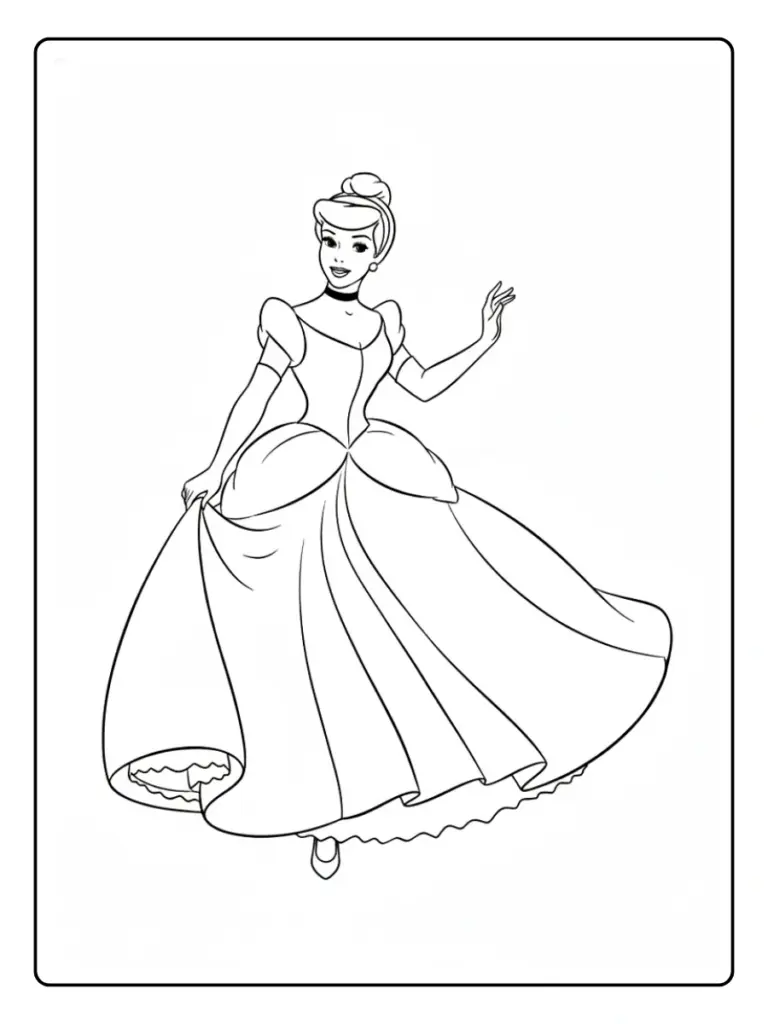 Cenerentola da Colorare (14)