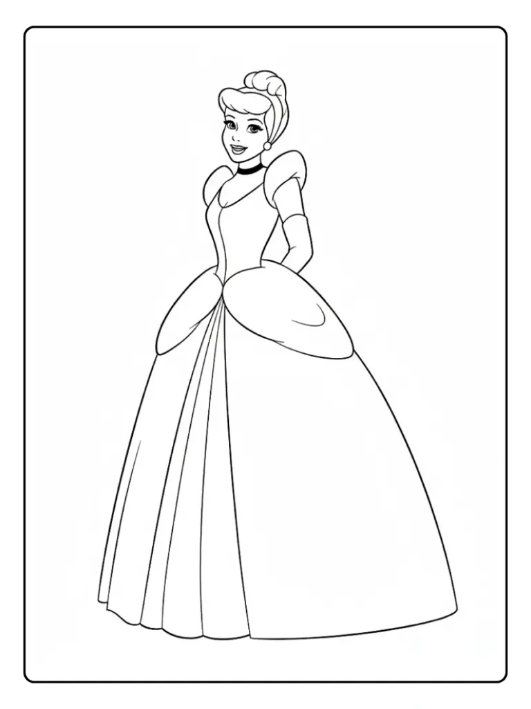 Cenerentola da Colorare (15)