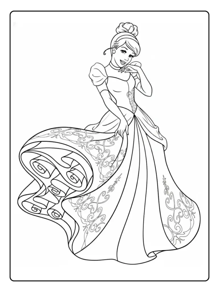 Cenerentola da Colorare (3)