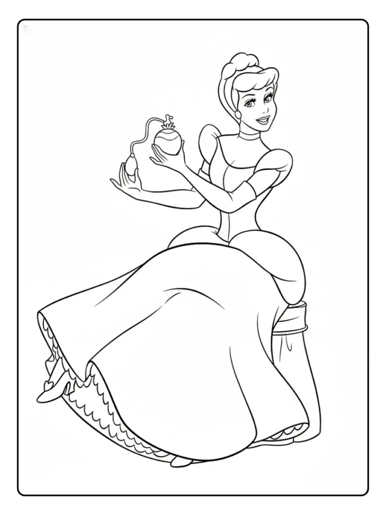 Cenerentola da Colorare (5)