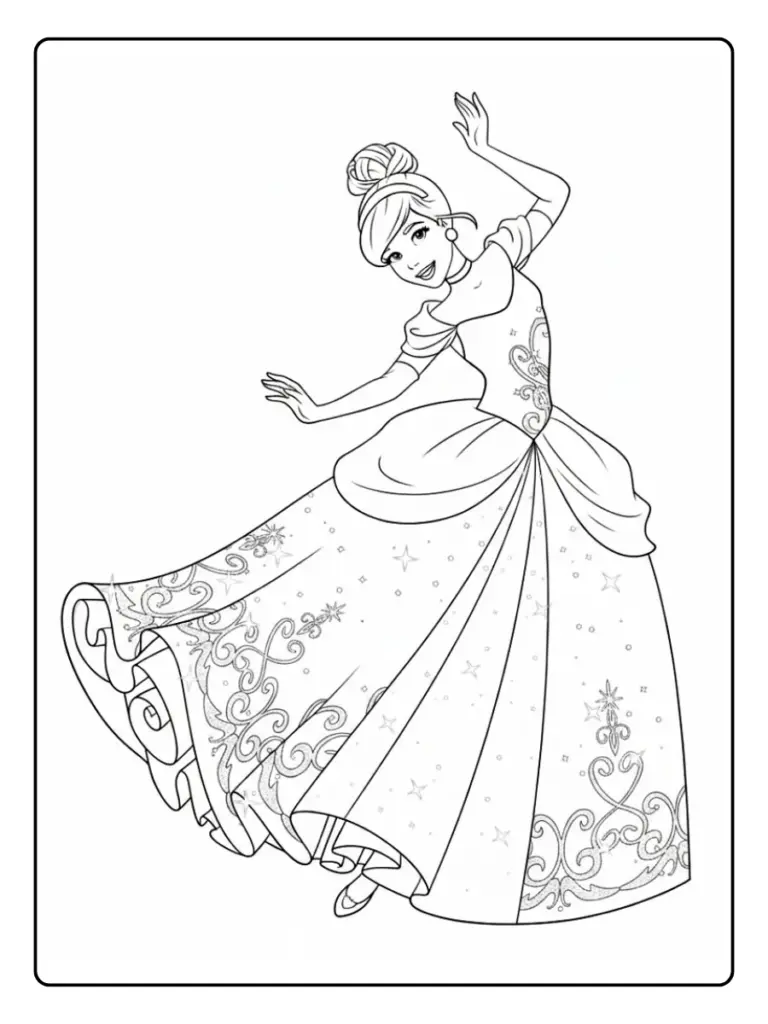 Cenerentola da Colorare (6)