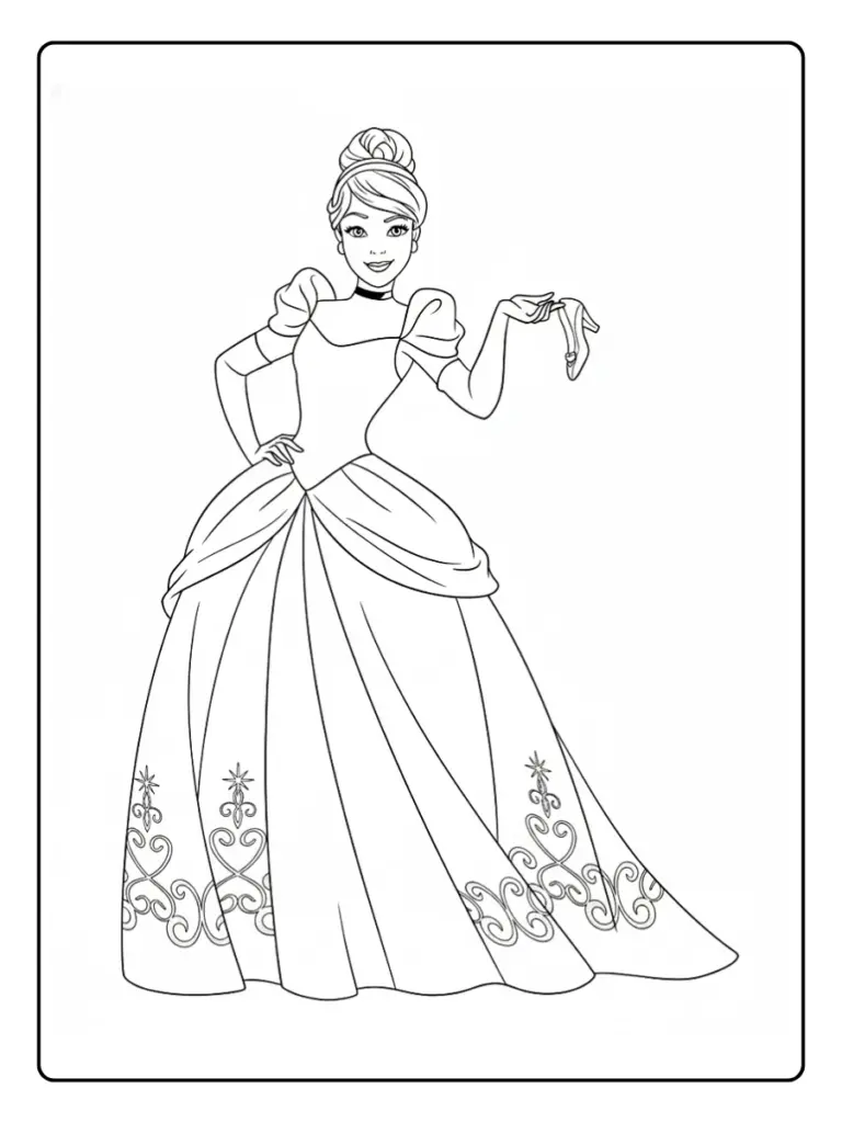 Cenerentola da Colorare (7)