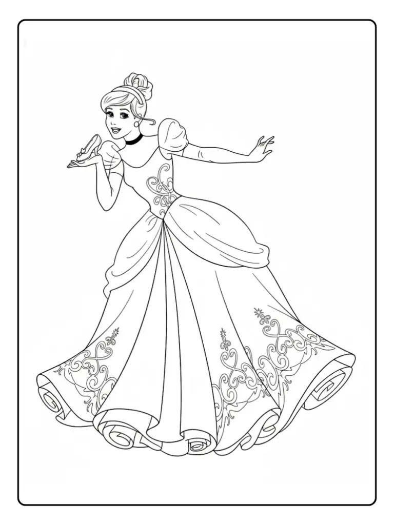Cenerentola da Colorare (8)