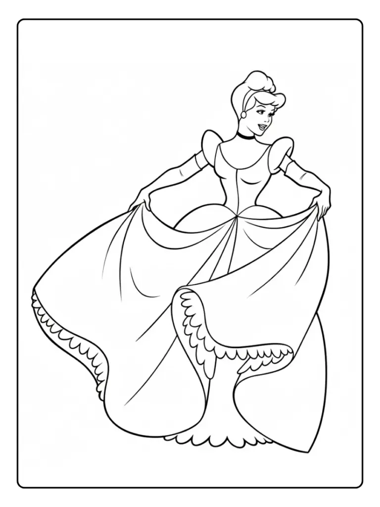 Cenerentola da Colorare (9)