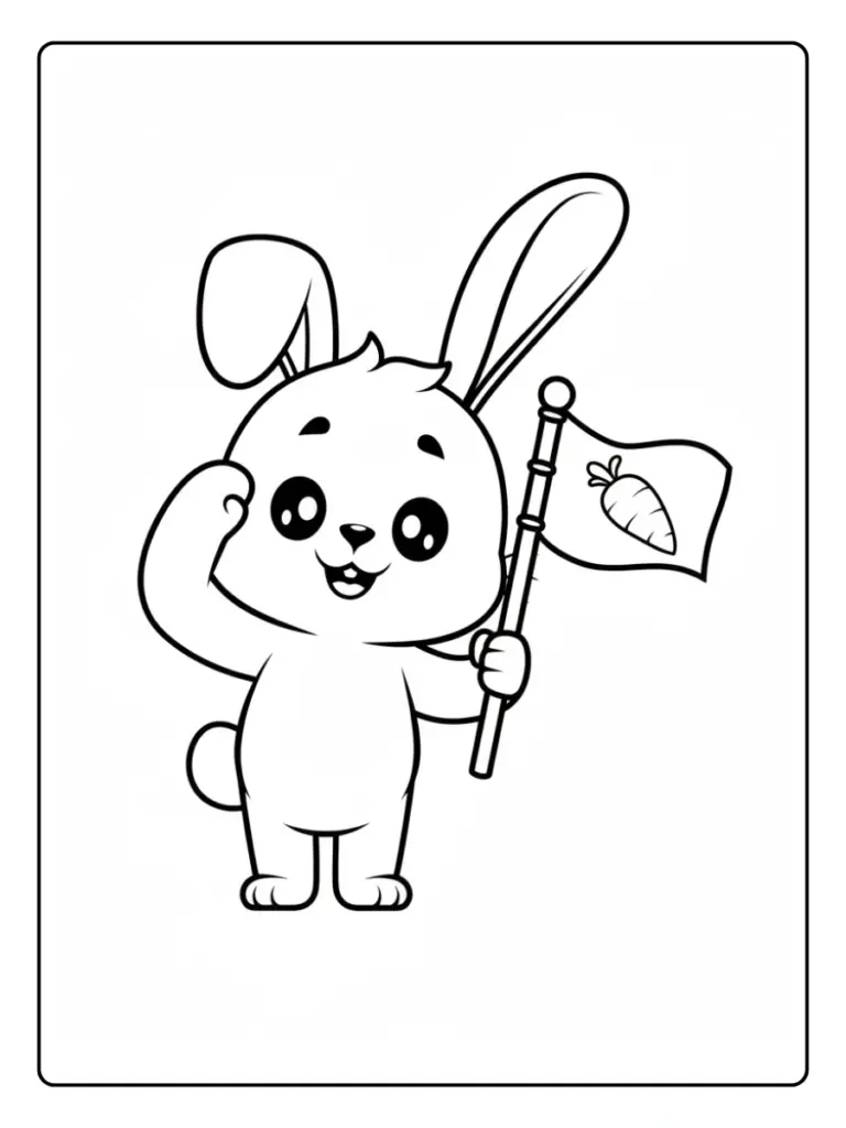 Coniglio da Colorare (9)