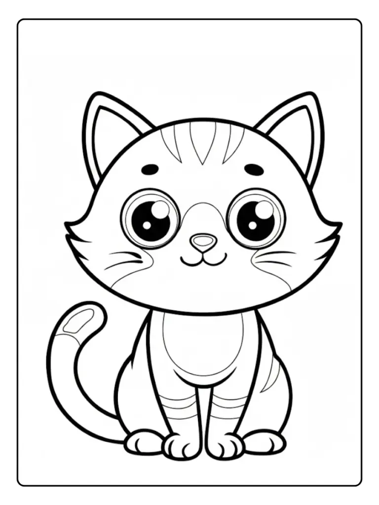 Disegni di Gatto da Colorare (1)