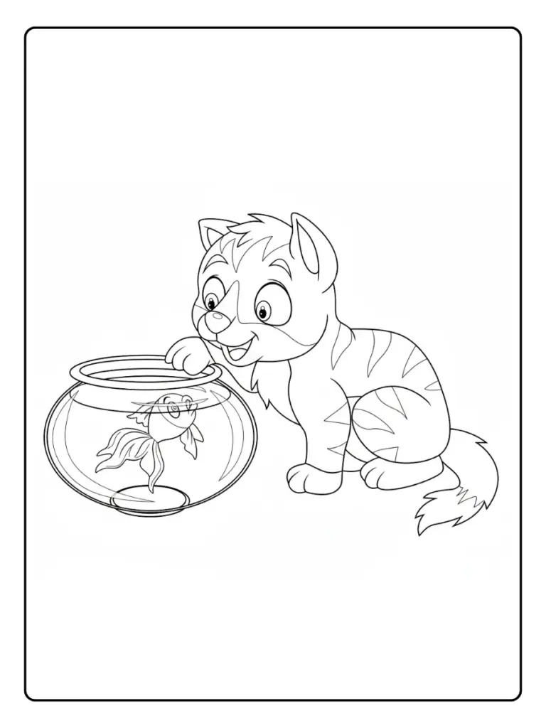 Disegni di Gatto da Colorare (15)