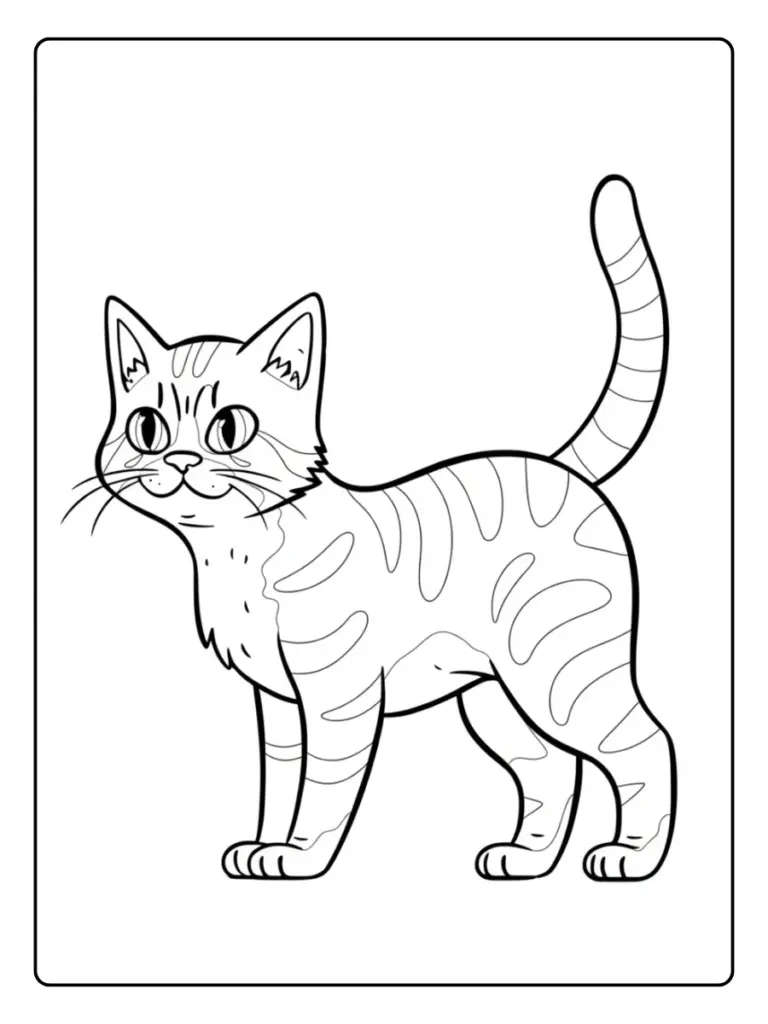 Disegni di Gatto da Colorare (2)