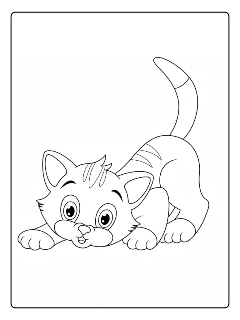 Disegni di Gatto da Colorare (4)