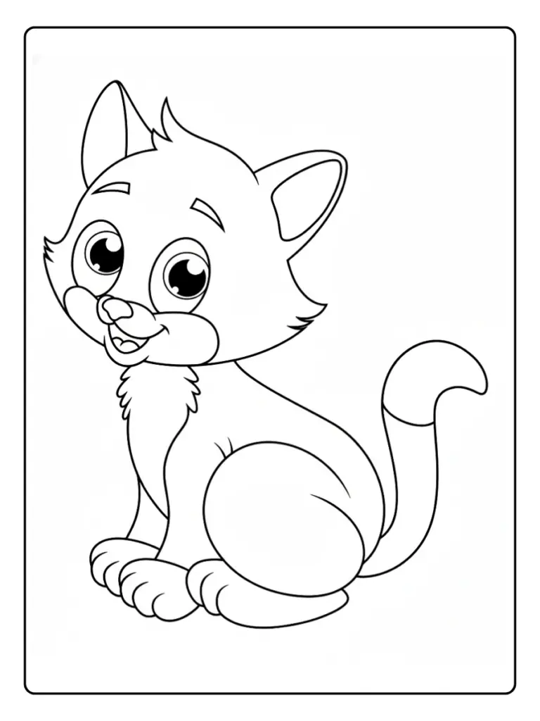 Disegni di Gatto da Colorare (5)