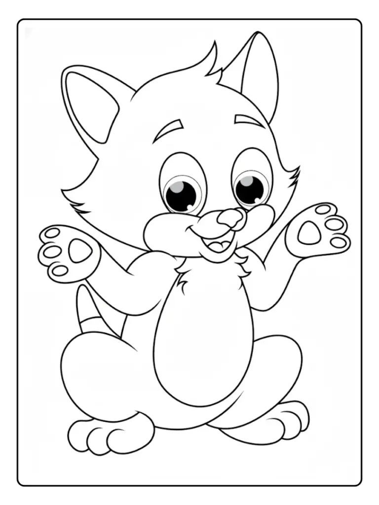 Disegni di Gatto da Colorare (6)