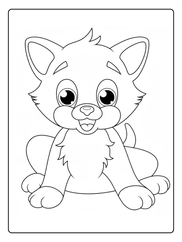 Disegni di Gatto da Colorare (7)