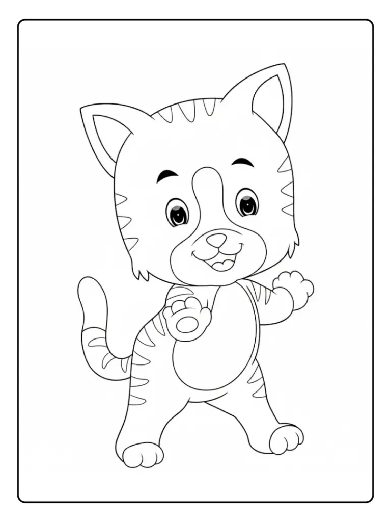 Disegni di Gatto da Colorare (8)