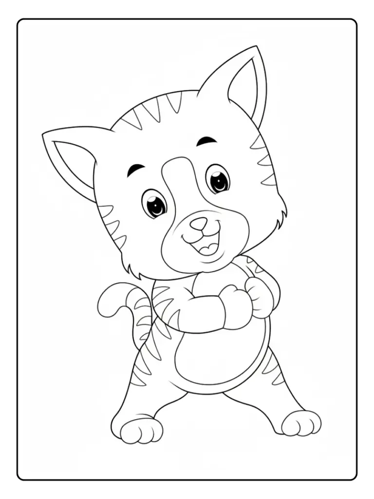 Disegni di Gatto da Colorare (9)