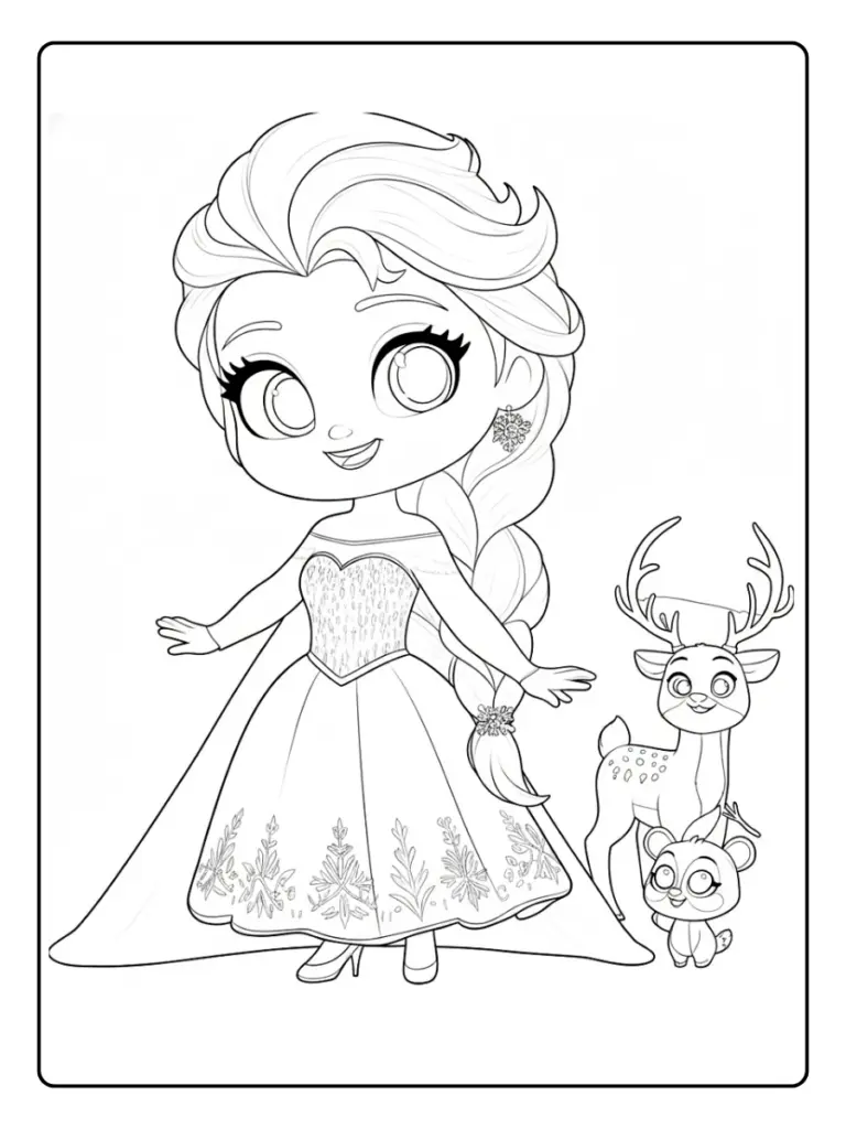Elsa da Colorare (3)