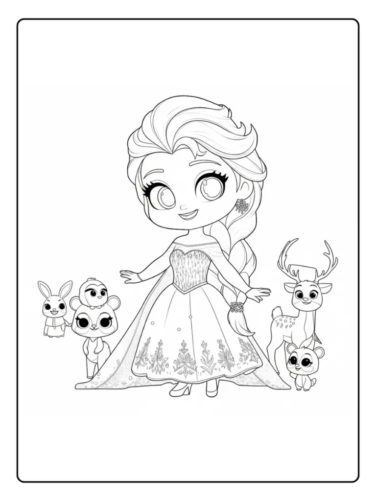 Elsa da Colorare (4)