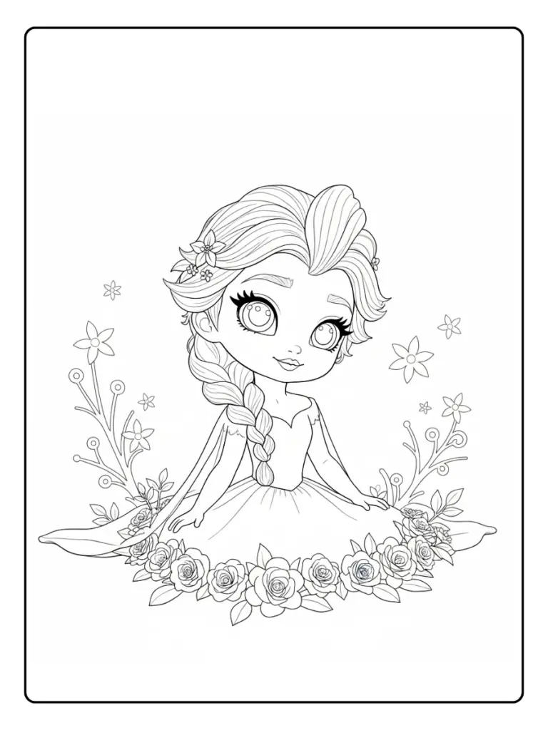Elsa da Colorare (5)