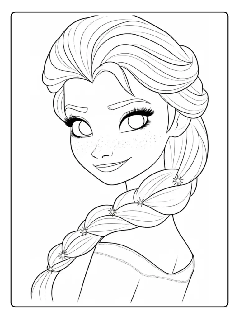 Elsa da Colorare