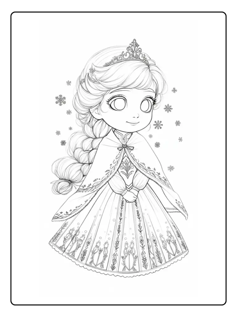 Elsa da Colorare (7)