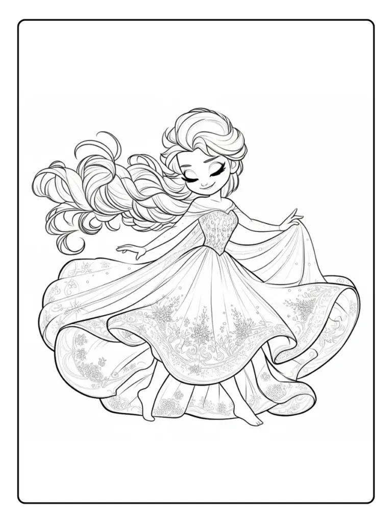 Elsa da Colorare (9)