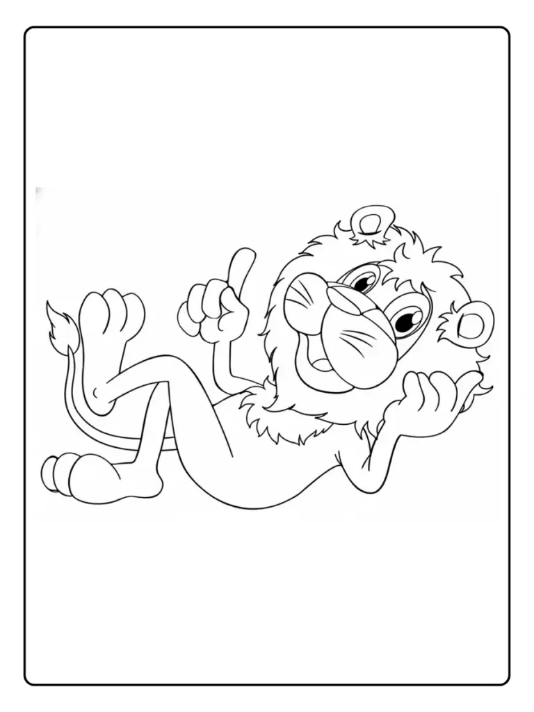 Leone da Colorare (7)