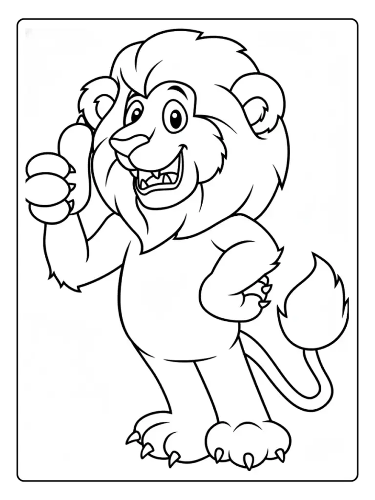 Leone da Colorare (9)