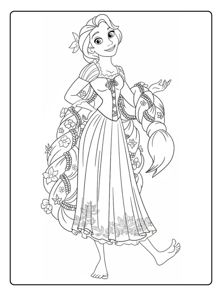 Rapunzel da Colorare (10)