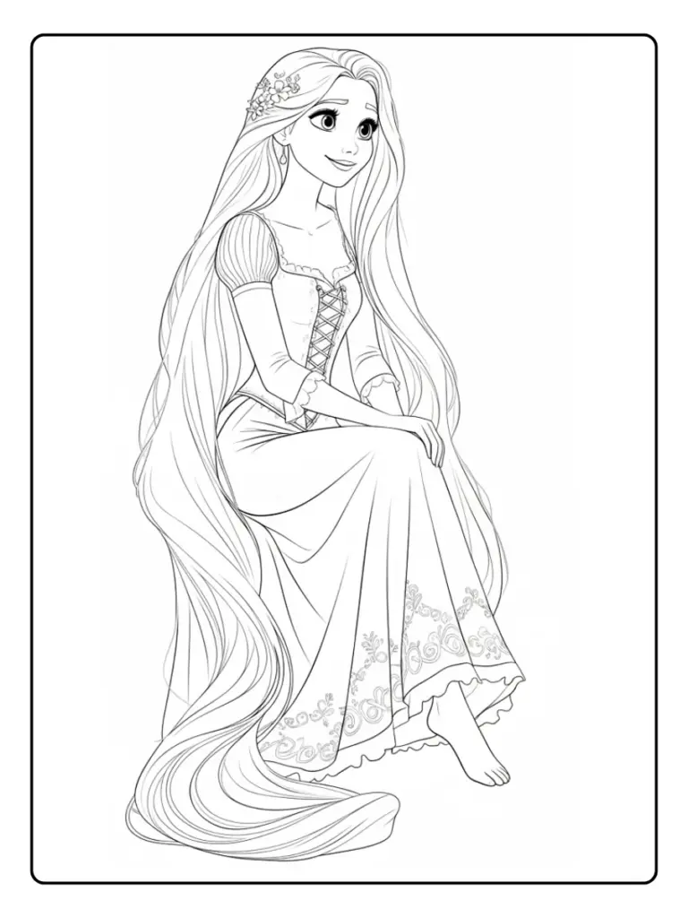 Rapunzel da Colorare (11)