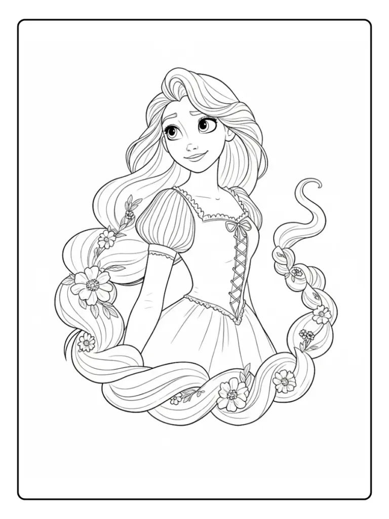 Rapunzel da Colorare (12)