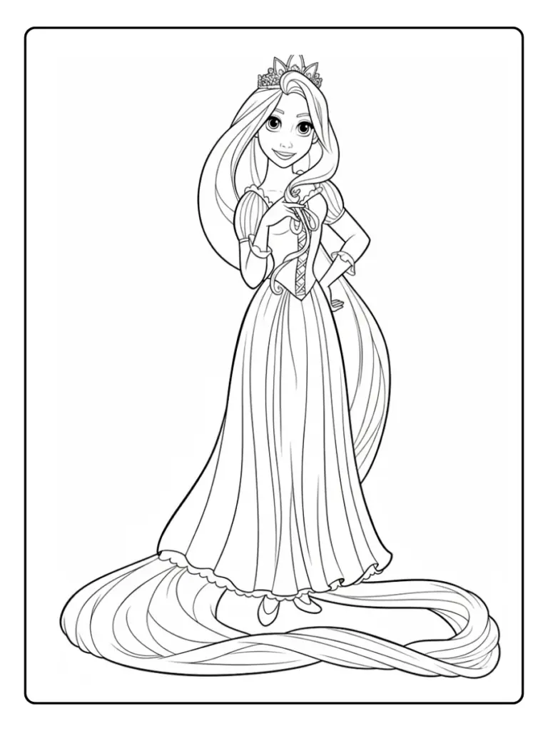 Rapunzel da Colorare (2)