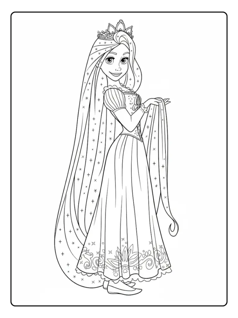 Rapunzel da Colorare (3)