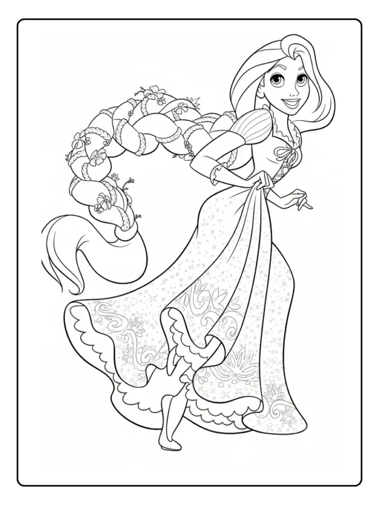 Rapunzel da Colorare (4)