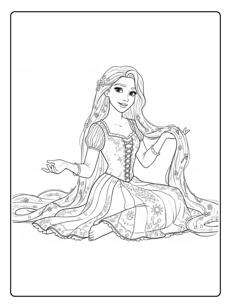 Rapunzel da Colorare (6)