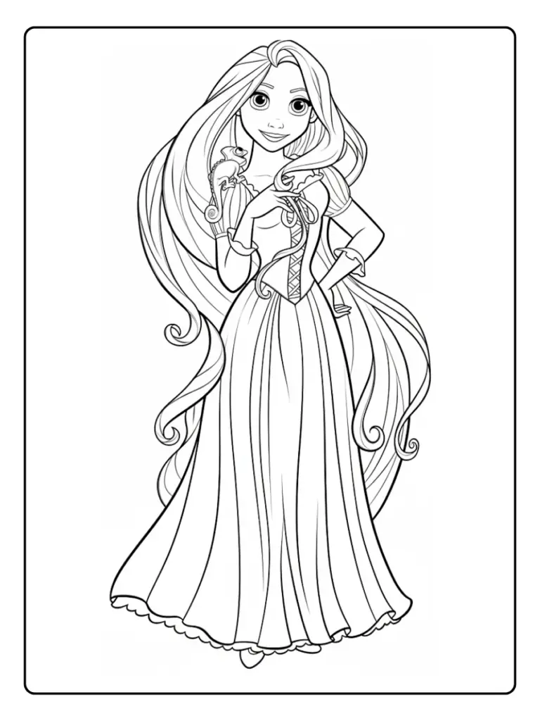 Rapunzel da Colorare