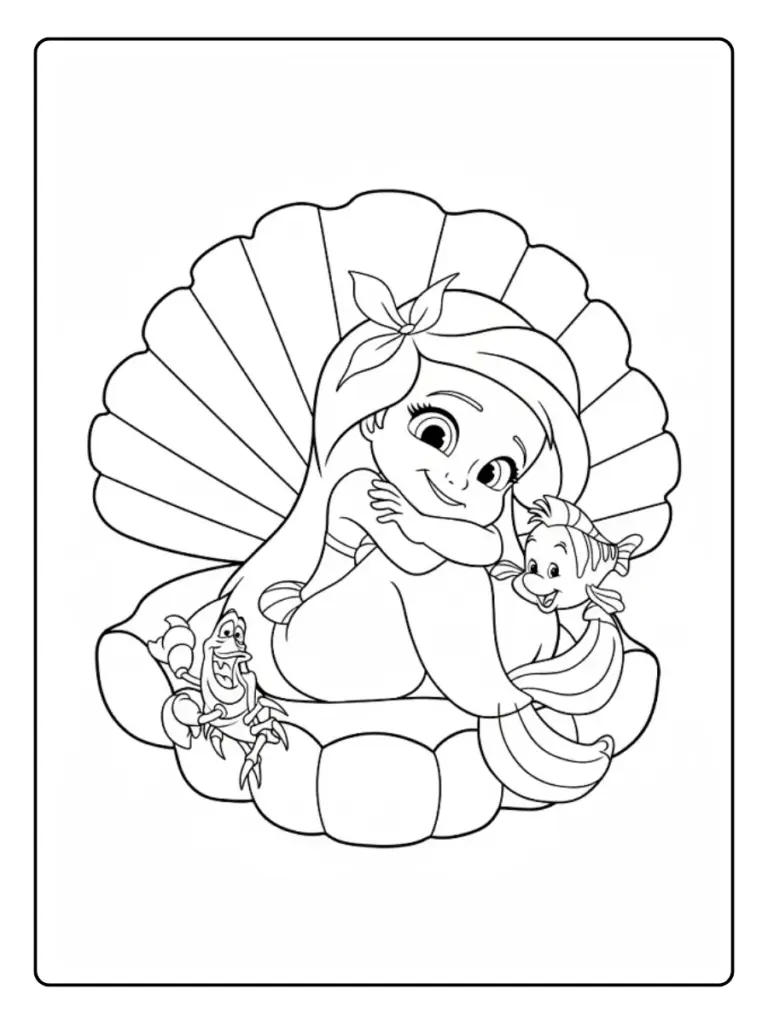 Sirenetta Da Colorare 10