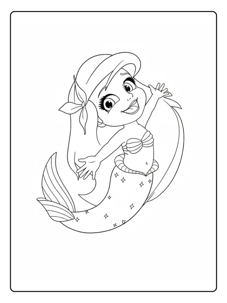 Sirenetta da Colorare