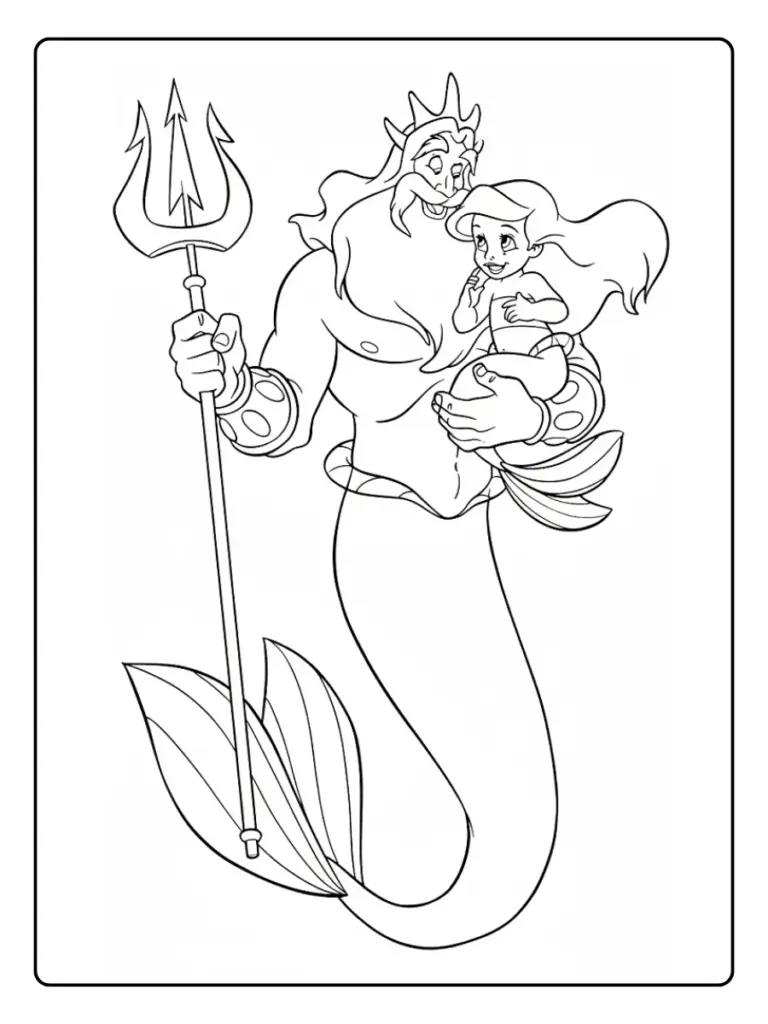 Sirenetta Da Colorare 12