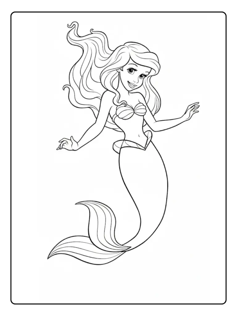 Sirenetta Da Colorare 2