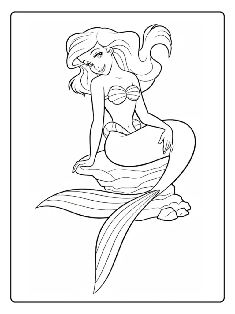 Sirenetta Da Colorare 3