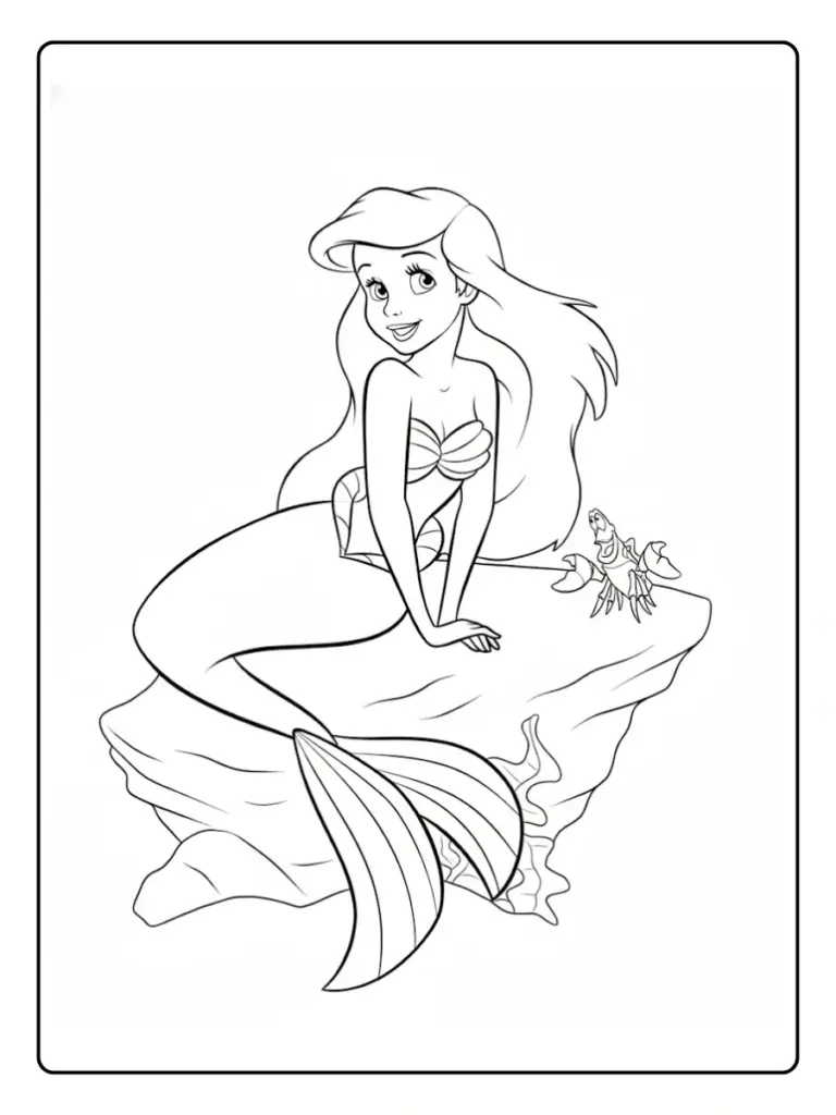 Sirenetta Da Colorare 4