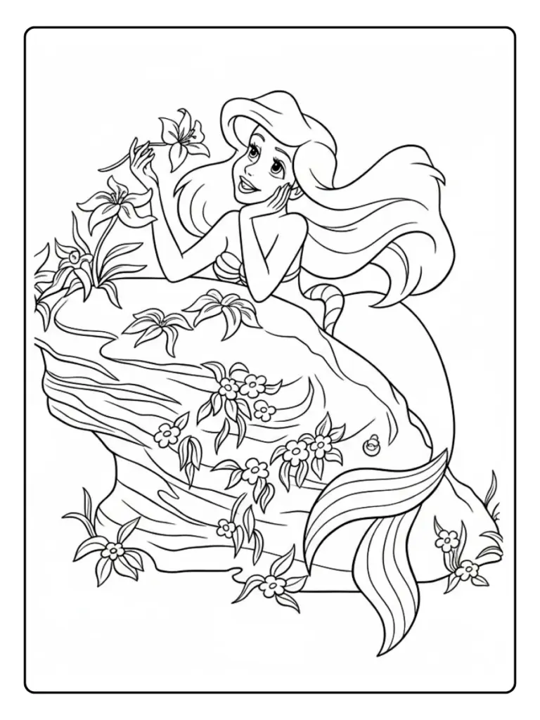 Sirenetta Da Colorare 6