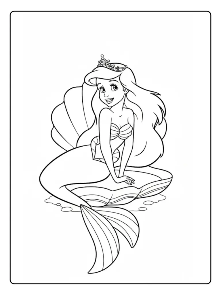 Sirenetta Da Colorare 8