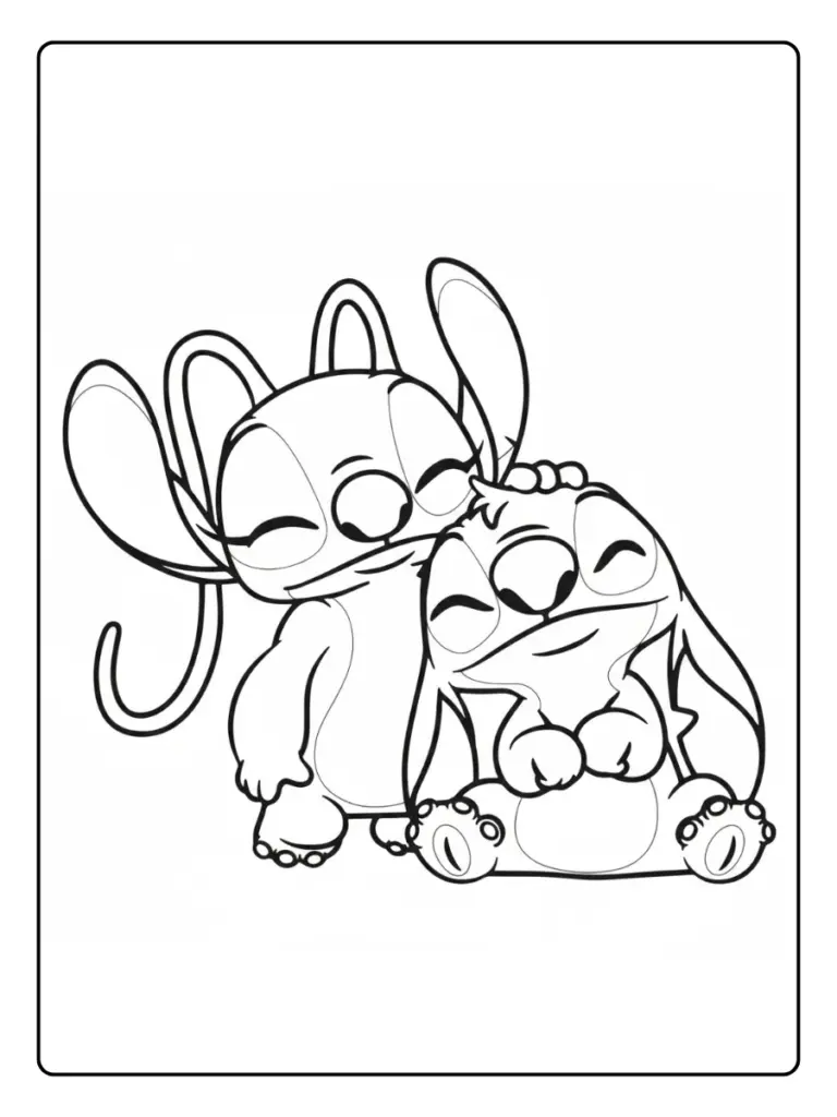 Stitch e Angel da Colorare (3)