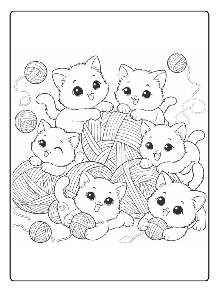 Disegno Gattini Da Colorare