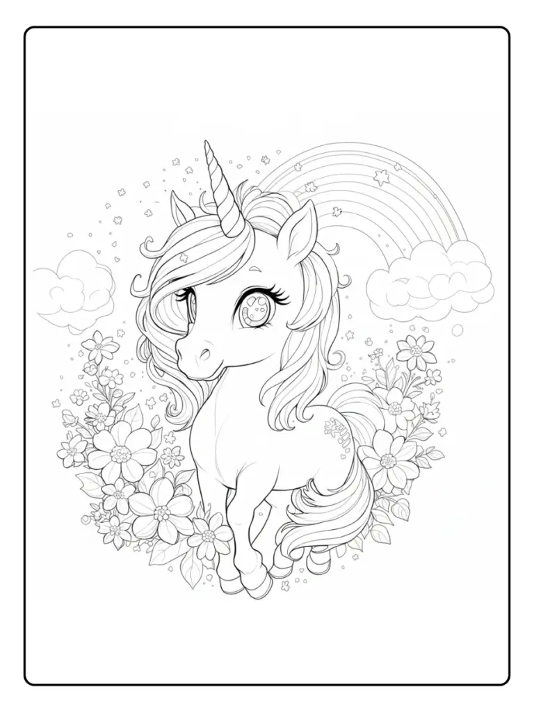 Disegno Unicorno Da Colorare