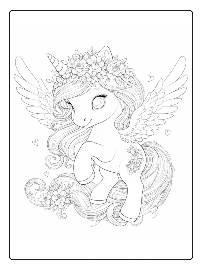 Disegno Unicorno Da Colorare