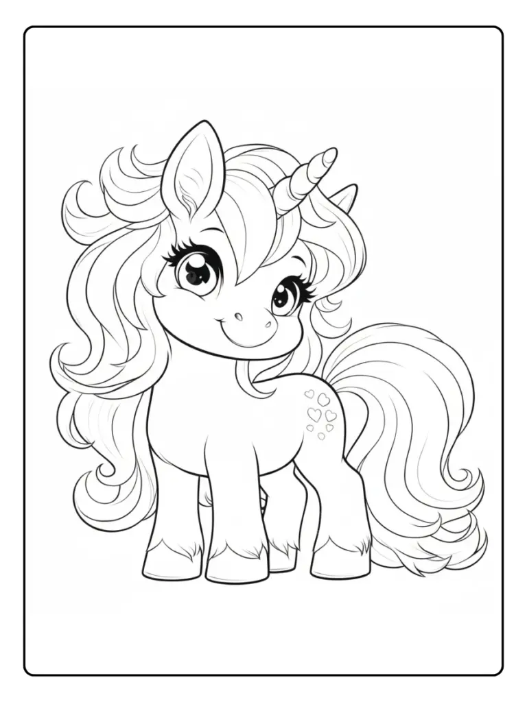 Disegno Unicorno Da Colorare