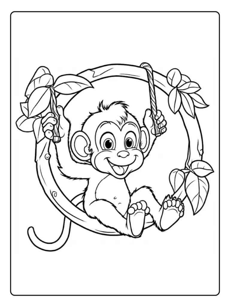 Scimmia Da Colorare